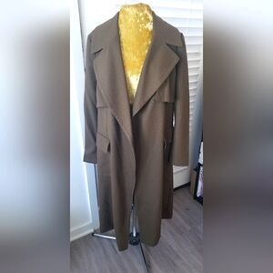 Green Olive Trench Coat